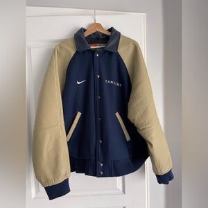Vintage Vancouver Canucks Nike Leather Jacket Large Made in Canada